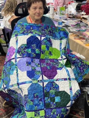 Pat Fowler gifted by her friends after her husband passed away